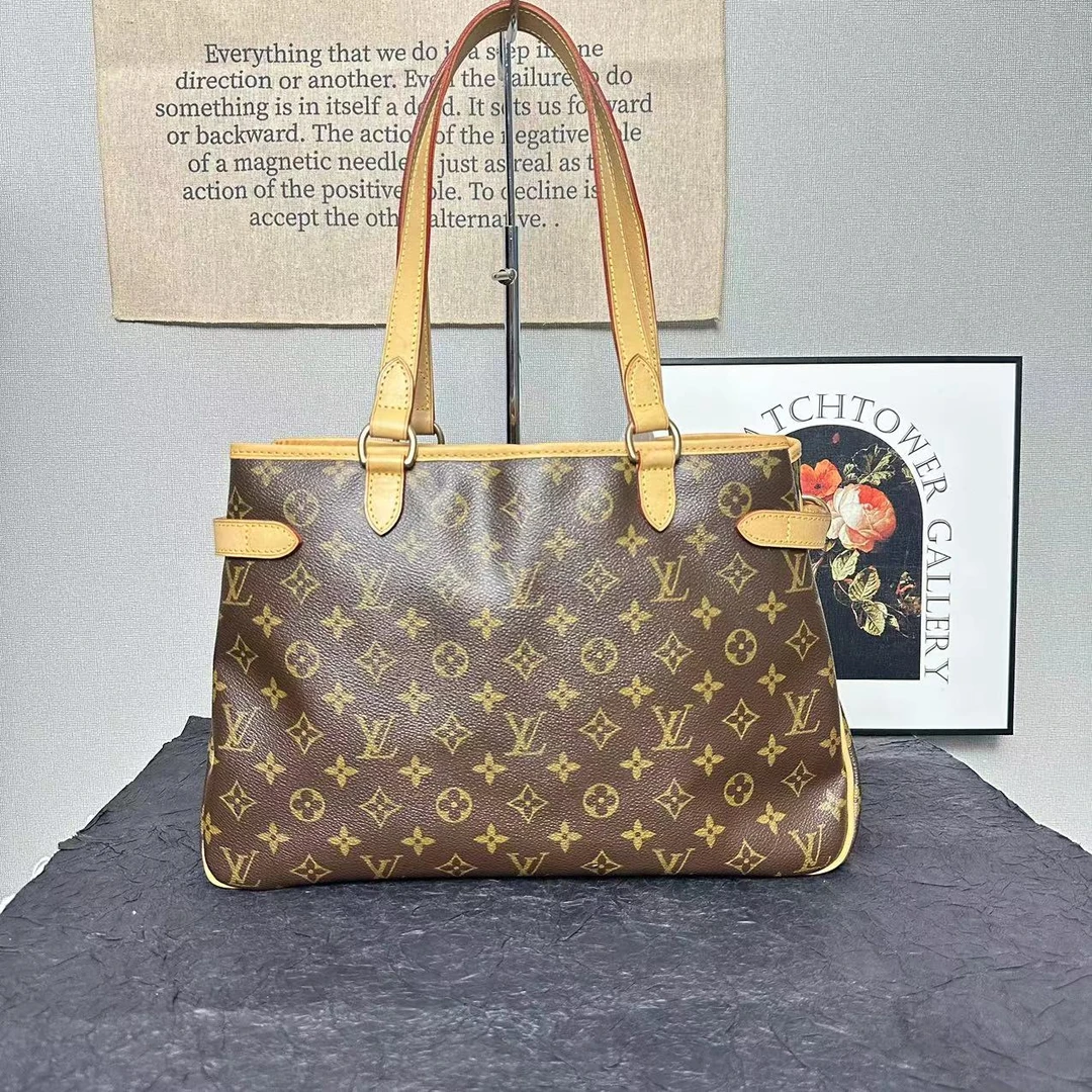 95新 LouisVuitton/路易威登 古登中古/lv横版南瓜包托特包单肩包
