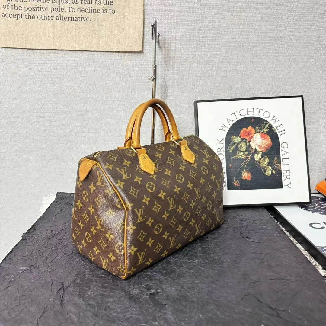 95新 LouisVuitton/路易威登 speedy30/波士顿包/手提包/单肩包