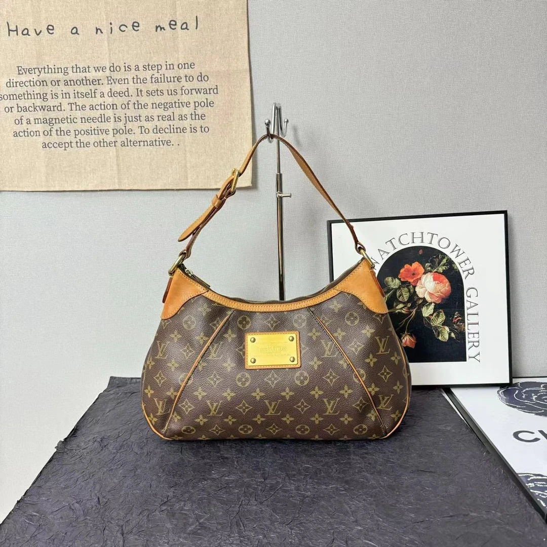 95新 LouisVuitton/路易威登 lv小号金牌南瓜包/单肩包/腋下包