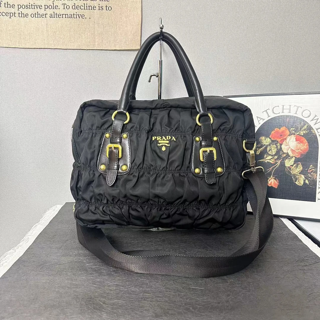 95新 Prada/普拉达 古登中古/普拉达手提包/单肩包/腋下包/斜挎包