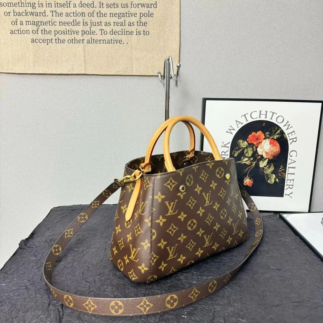 95新 LouisVuitton/路易威登 lv蒙田bb/斜跨包/手提包/单肩包全原