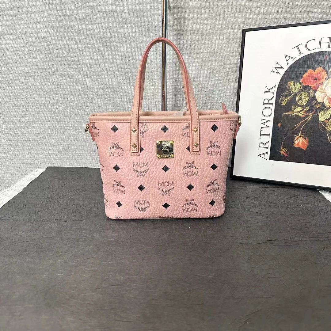 95新 MCM 古登中古/mcm菜篮子/单肩包/斜挎包/手提包/托特