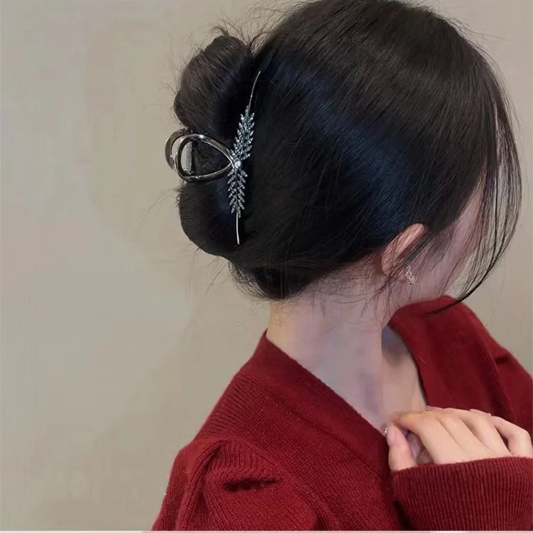 麦穗气质网红轻奢大抓夹高档头饰夏季ins发夹后脑勺盘发鲨鱼夹