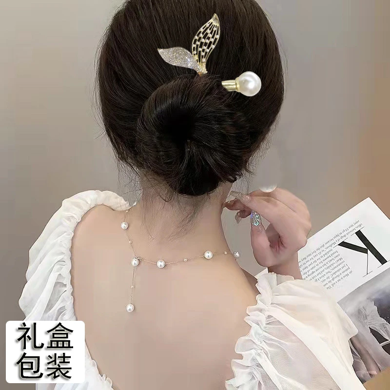 气质鱼尾魔术扭扭发夹盘发神器时尚精致丸子头轻奢优雅超仙扭扭夹