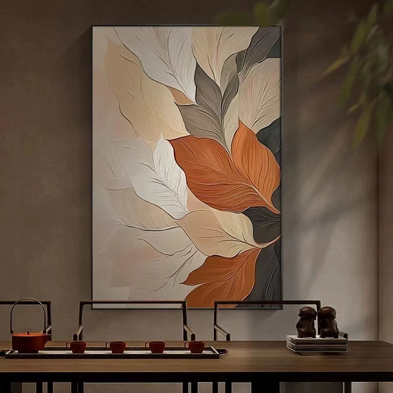 【枫叶印象】 砂岩装饰画肌理感玄关客厅装饰画