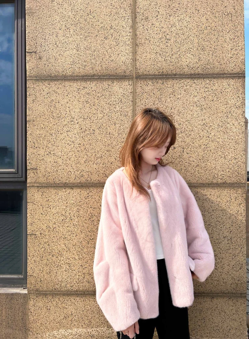 OUYILA/欧伊拉圆领设计师款时尚短外套秋冬83005