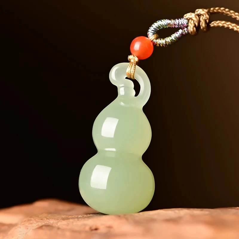 葫芦纯天然和田玉保真冰底葫芦挂坠吊坠福禄玉坠拍一发一