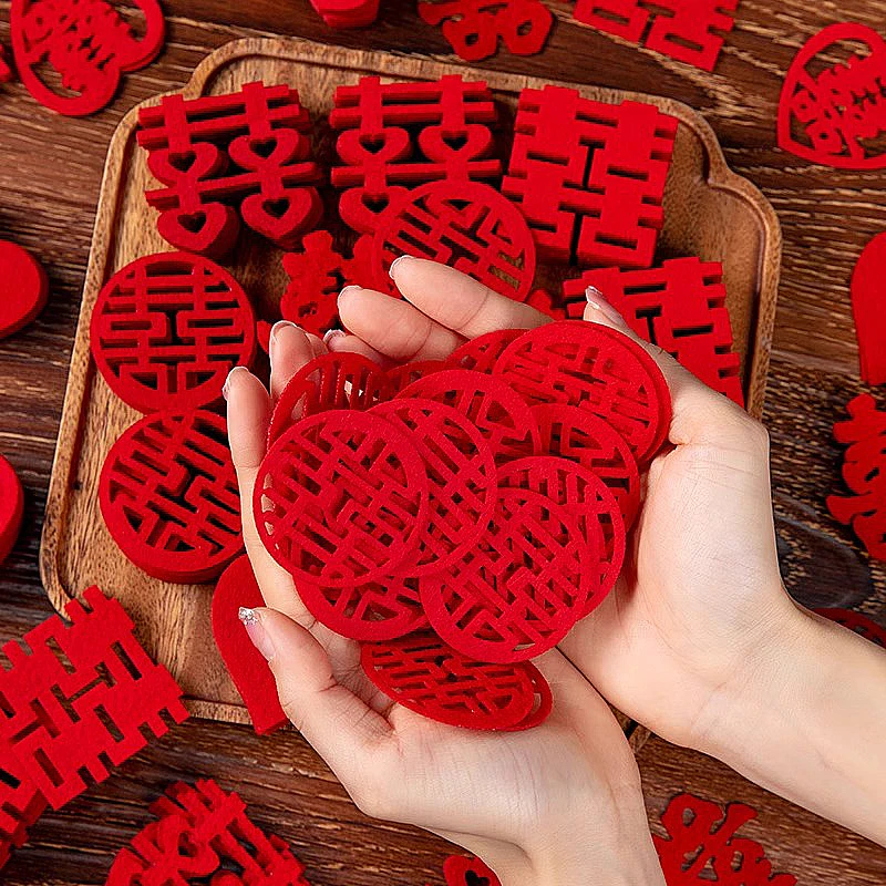 结婚用品大全手抛喜字婚房布置装饰备婚囍字婚礼喜子婚庆小喜字贴