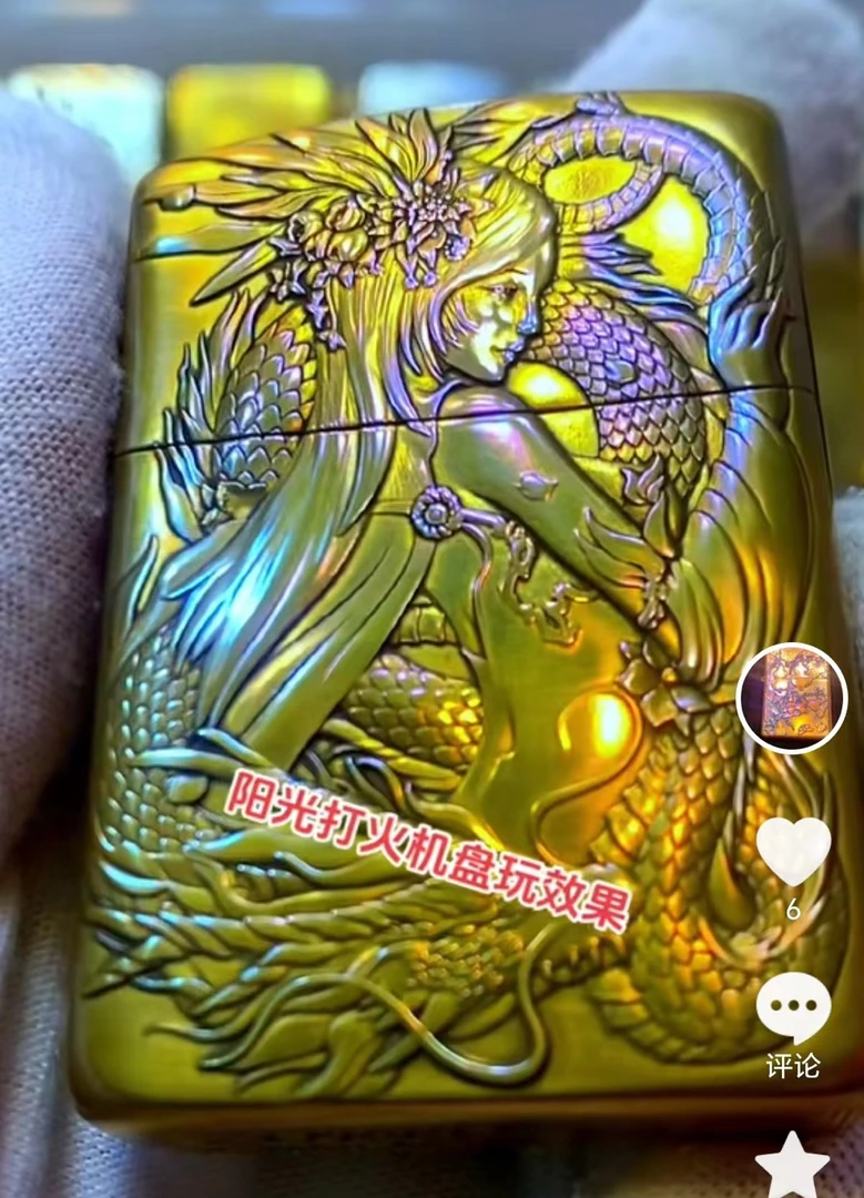 ZORRO 龙女凤女  902S盔甲 纯铜防风3D浮雕 男士生日礼打火机