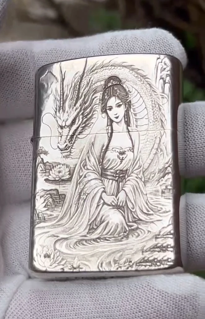 ZORRO  小龙女 902S盔甲 纯铜防风3D浮雕 男士生日礼打火机