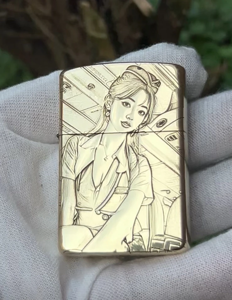 ZORRO 空姐一号 902S盔甲 纯铜防风3D浮雕 男士生日礼打火机