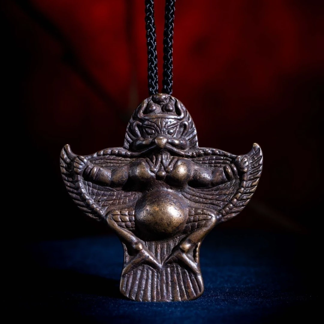西藏大鹏金翅鸟吊坠复刻藏式颈饰托甲脖挂坠