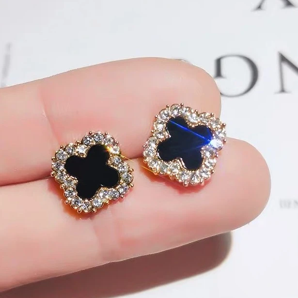 【经典四叶草耳钉】S925银针百搭时尚幸运四叶草耳钉轻奢精工版品质