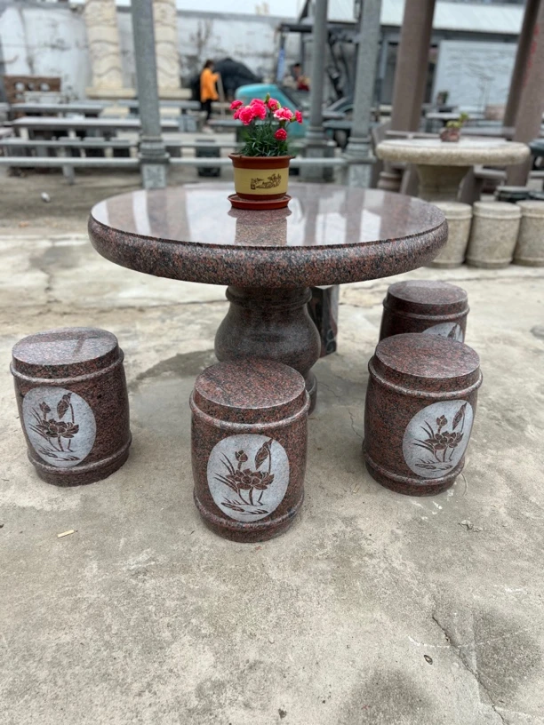 石桌石凳公园摆放别墅圆形石桌方形石桌特价石桌整套石桌石头石桌