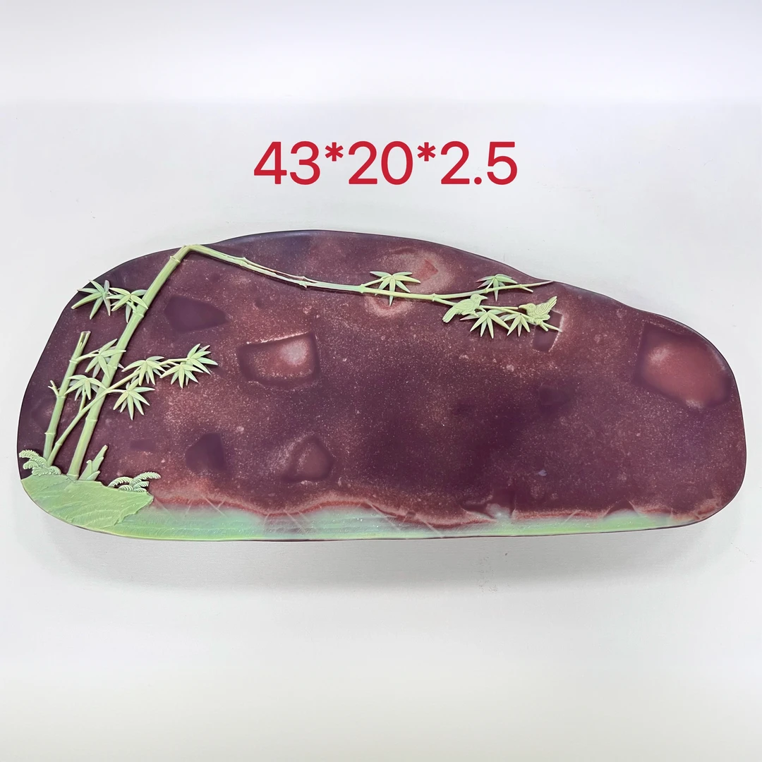 茶具紫袍玉干泡茶盘手工创意家用办公精美小盘轻奢复古便携式椭圆