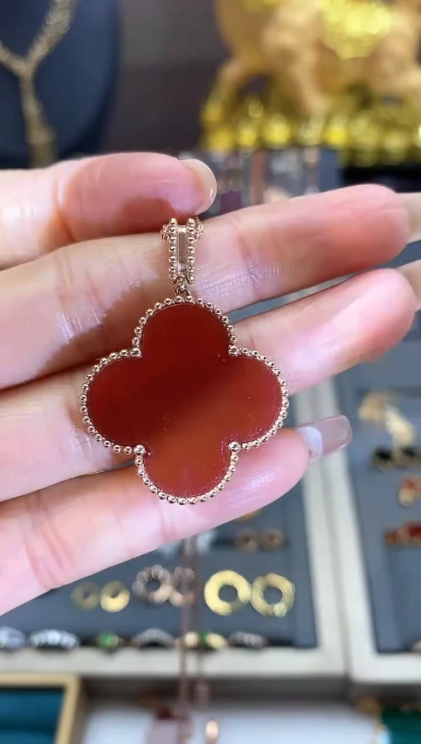 【闪购商品】玛瑙/玉髓吊坠(不含链)18K金镶嵌18K金玛瑙吊坠