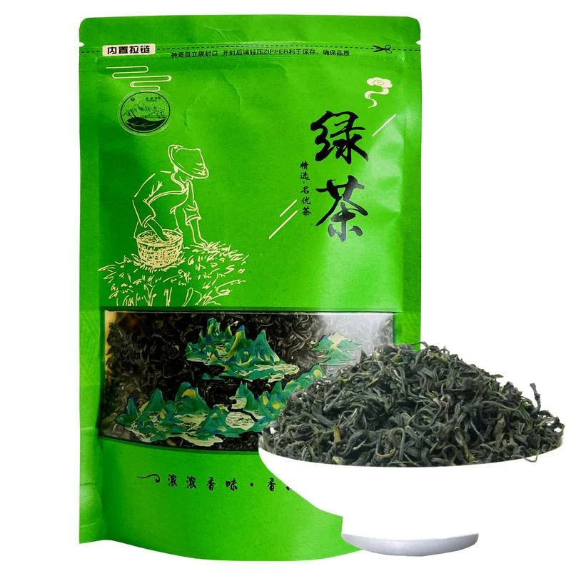 金寨县绿茶炒青新茶高山春茶办公用茶叶口粮茶口味重浓香
