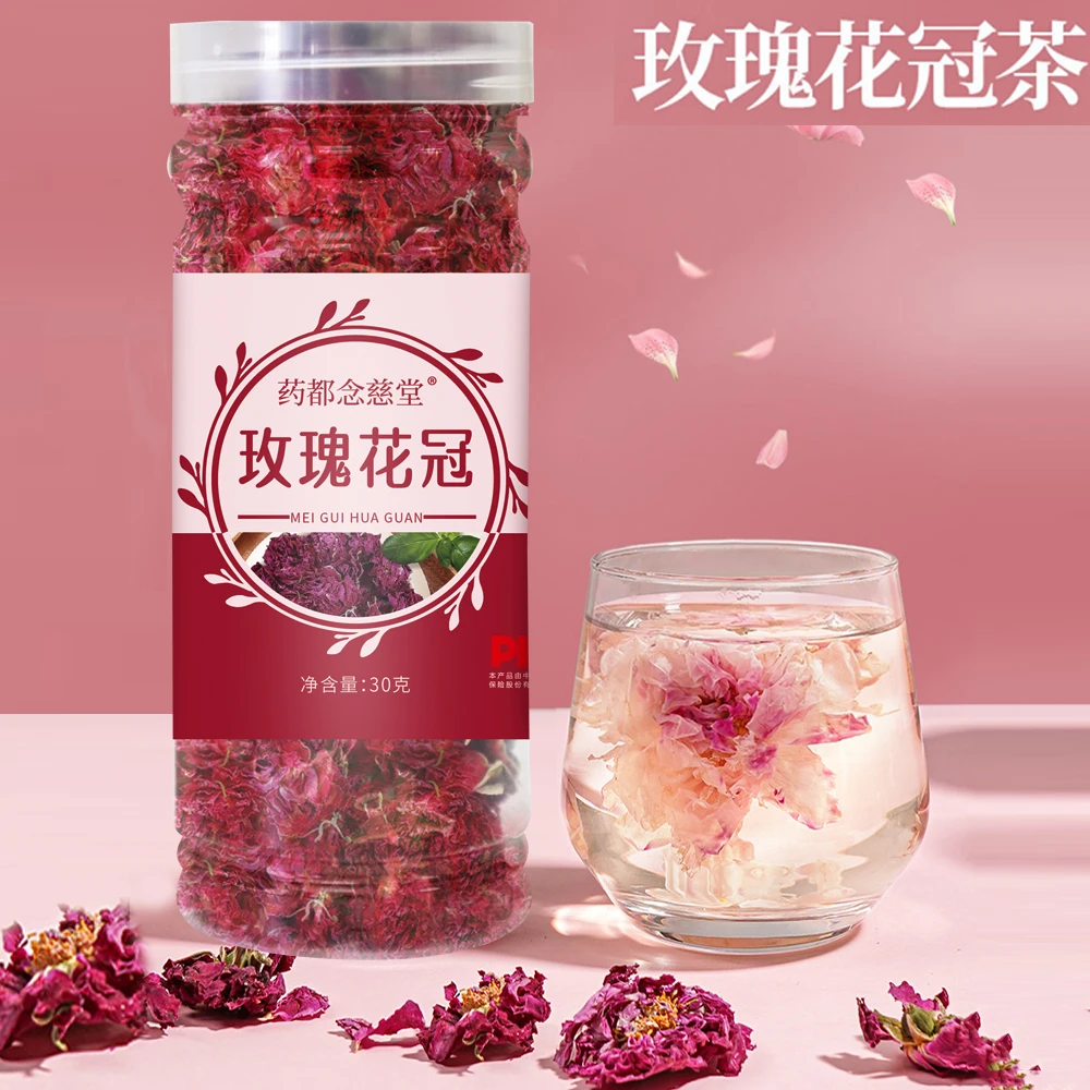 玫瑰花冠精选玫瑰大朵女人食用罐装手工严选新鲜整朵不碎重瓣玫瑰