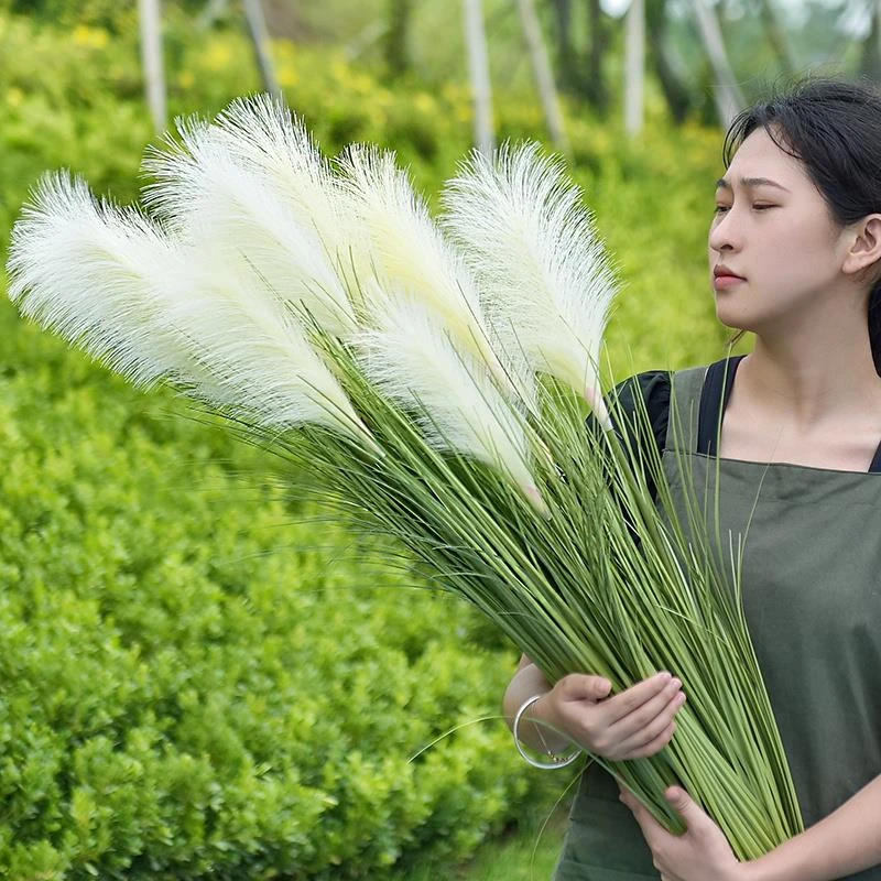 芦苇草仿真花狗尾巴草干花花束客厅摆设北欧室内橱窗装饰绿植摆件