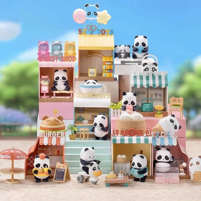 【开盒不退不H】Panda Roll胖哒商店街系列盲盒潮玩卡通手办摆件