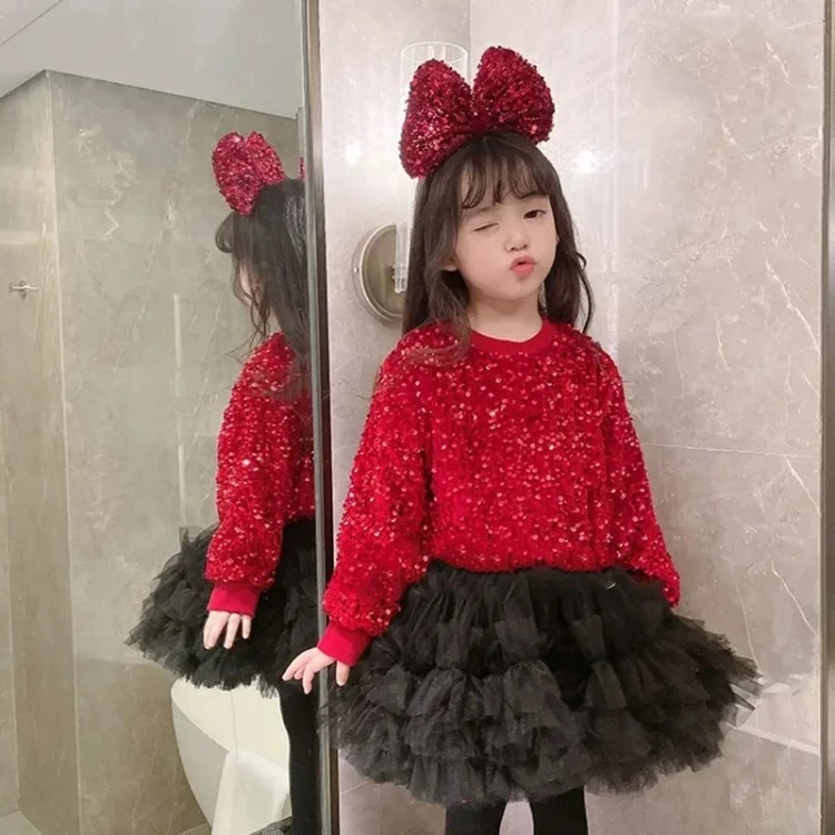 【贝妈高货8402】女童公主裙蓬蓬裙小女孩生日钢琴演出连衣裙