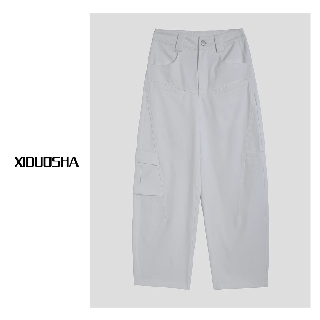 XIDUOSHA/喜朵莎秋冬款加绒加厚时尚款工装直筒裤XDS819