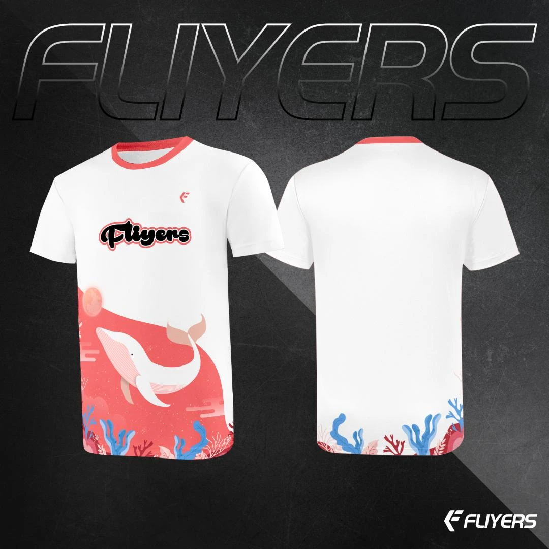 FLIYERS/飞烨新款羽毛球服032男女速干T恤夏款短袖运动上衣夏季