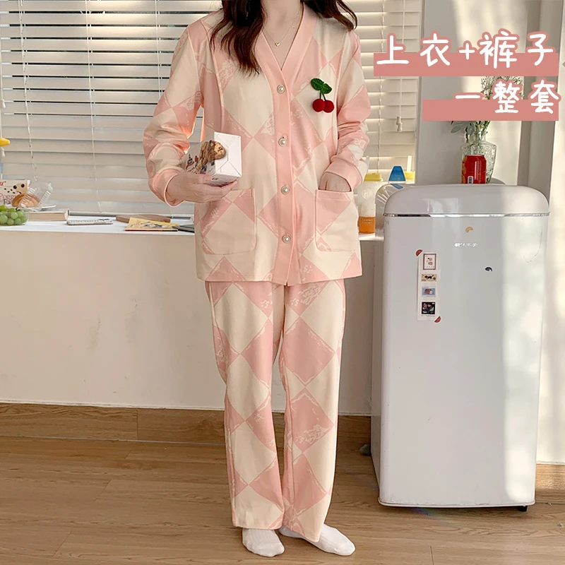 纯棉月子服长袖春夏产后月子服吸汗