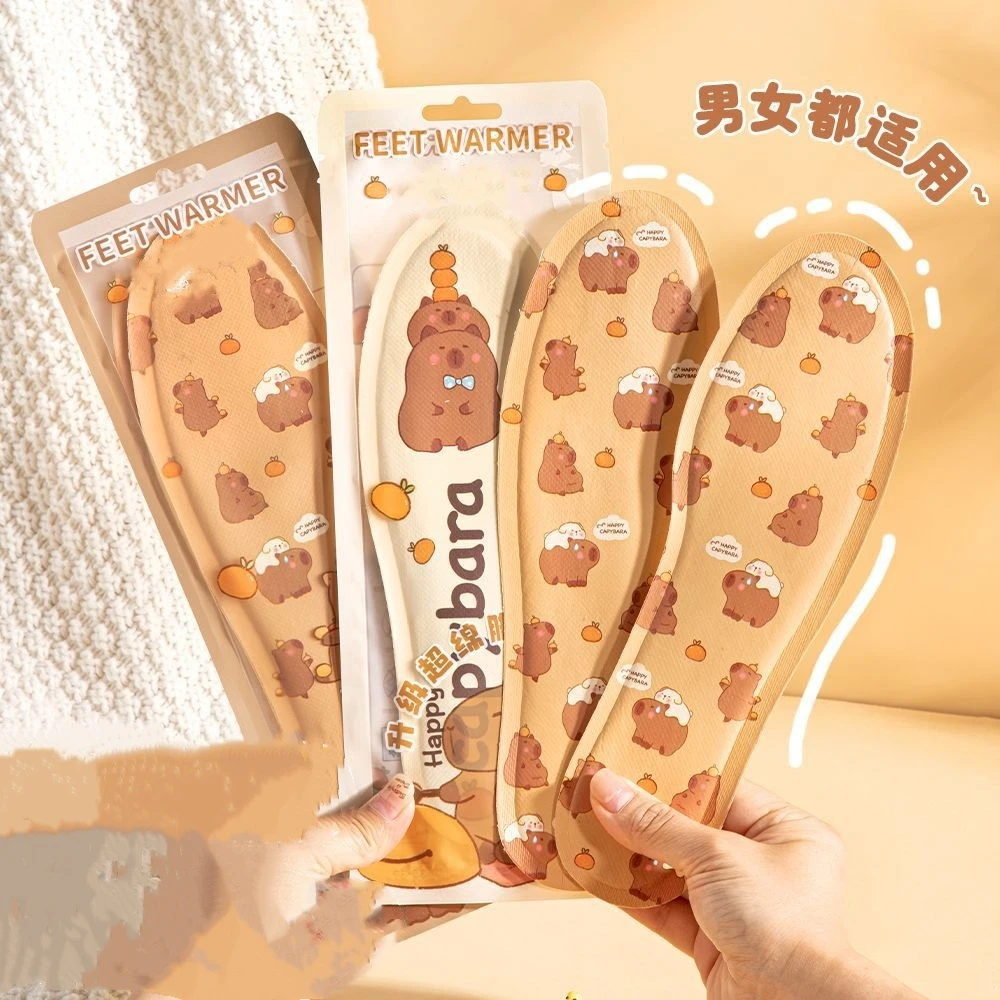 荞芬卡通暖脚鞋垫冬季暖足贴鞋垫可行走保暖超软运动舒适加厚
