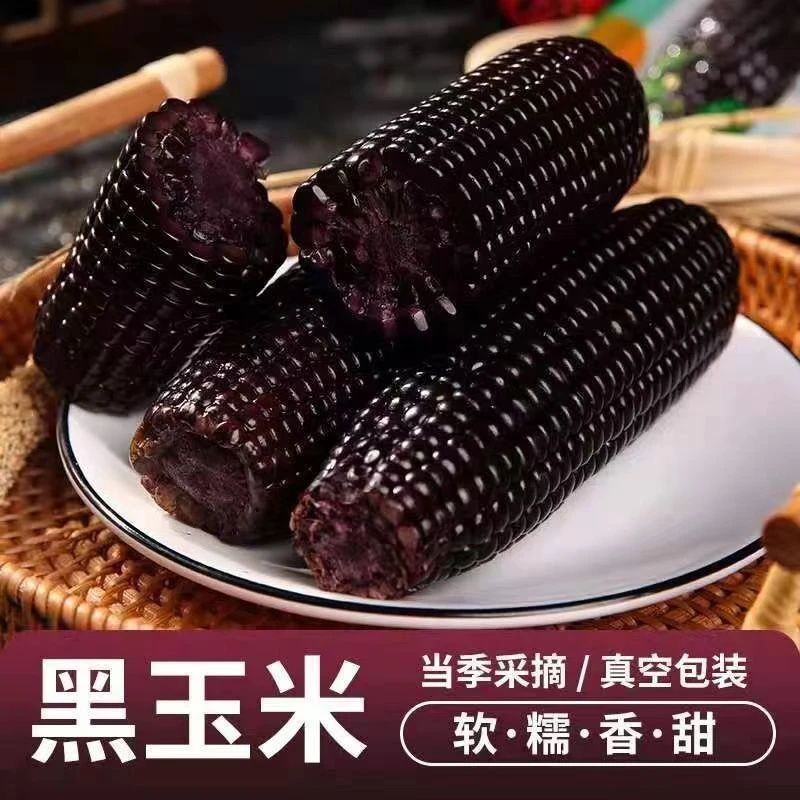 【全网低价】精选型黑糯玉米老嫩适中200到220克拍8送2共10支真空