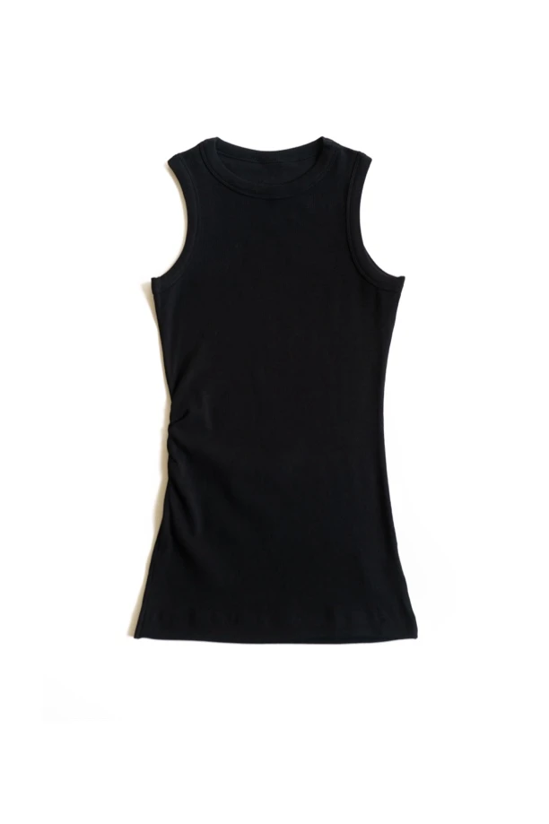 无袖弹力匹马棉背心轻薄柔软侧开叉