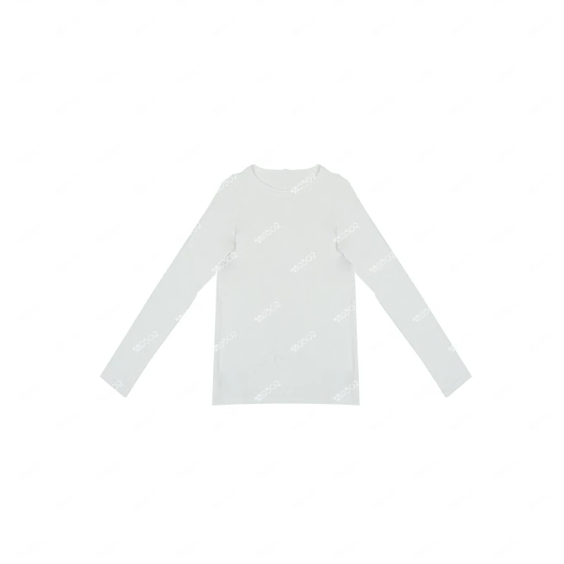 【MEI0502】匹马棉后中缝纯色圆领休闲打底上衣长袖T恤CT0913