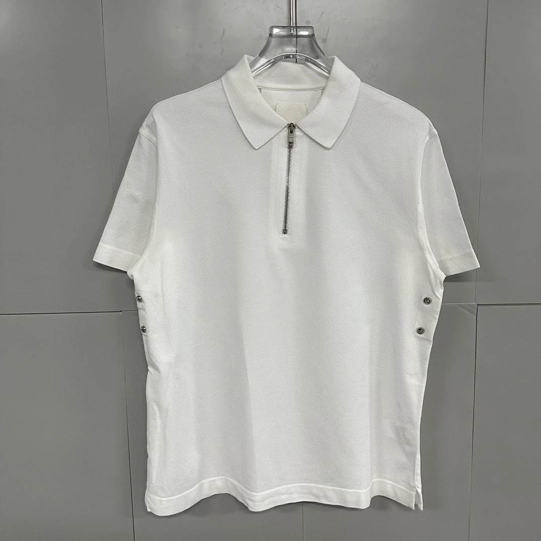 99新  Givenchy 纪梵希拉链短袖Polo衫 L码 D11438