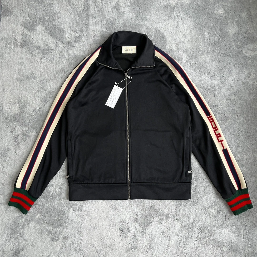 全新未使用  Gucci 古驰 经典织带校服外套 XL码