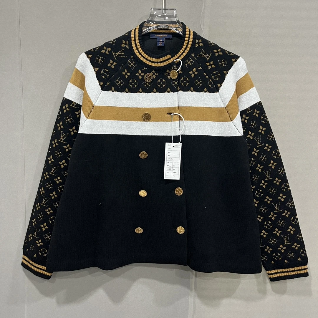 全新/Louis Vuitton lv 拼接针织外套 XS码D10646