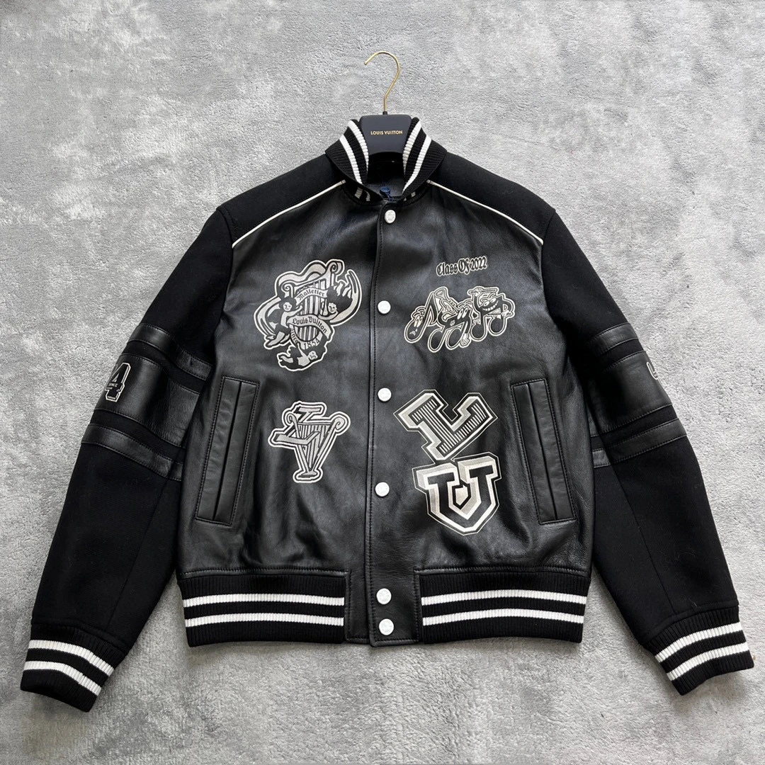 全新/LV 字母拼接棒球服 56码 D14578