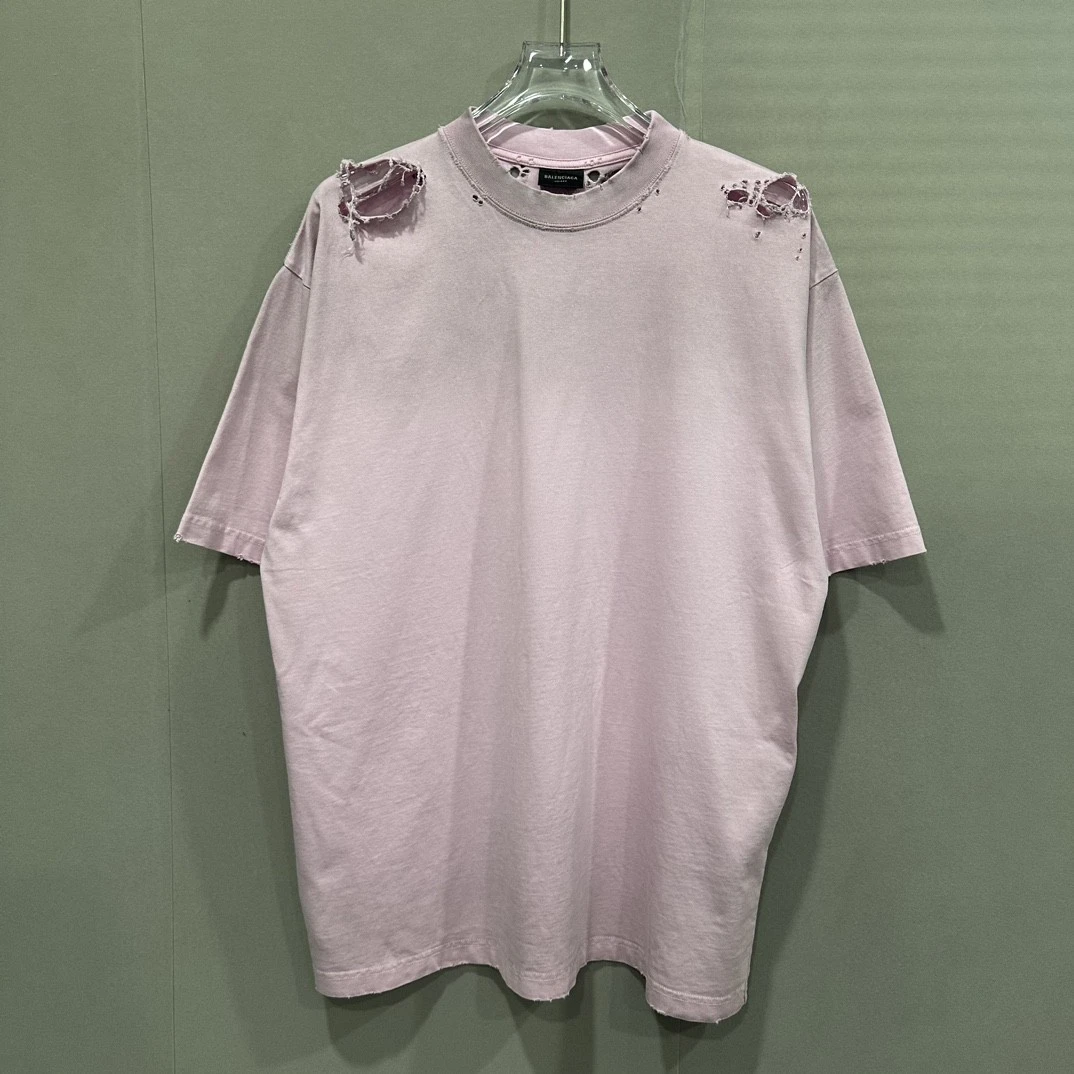 未使用 Balenciaga/巴黎世家 破坏字母短袖M码 D11539