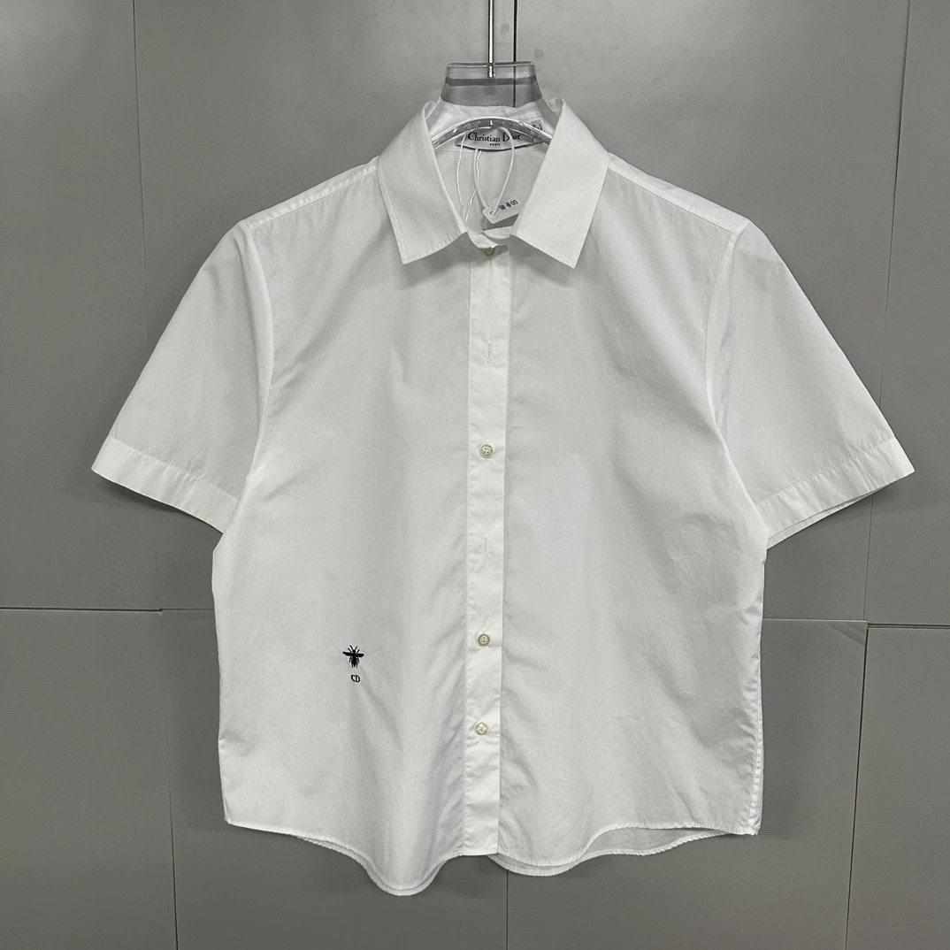 全新/Dior小蜜蜂刺绣短袖衬衫 38码 D11584