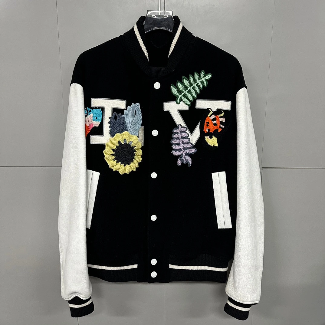 准新/LV 编织植物图案棒球服 54码 D14583