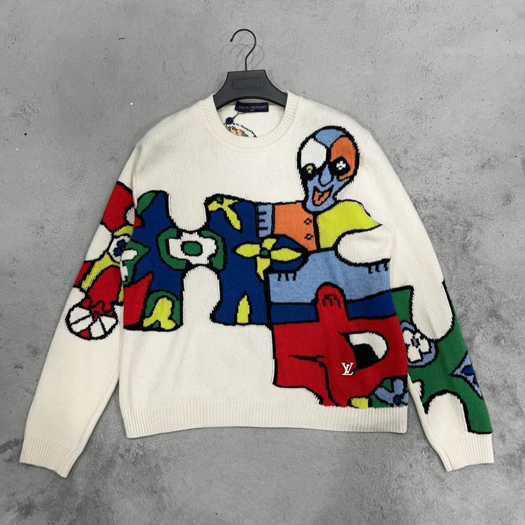 全新未使用 Louis Vuitton lv SS23拼图图案毛衣 S码
