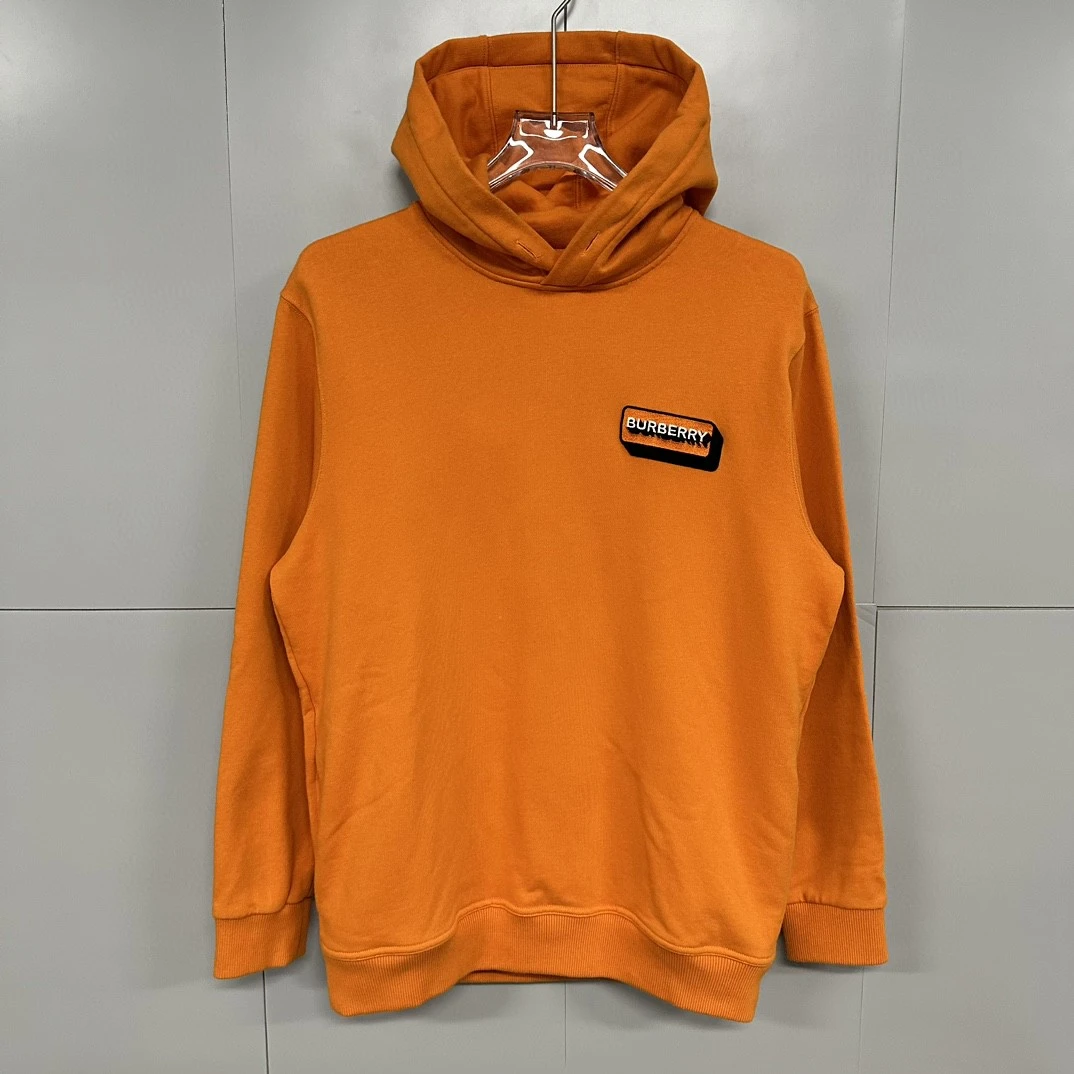 99新  Burberry 巴宝莉刺绣logo连帽卫衣 S码 D12020
