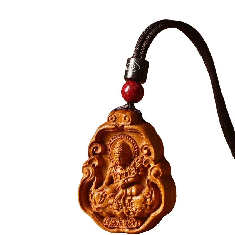 天然桃木吊坠十二生肖手工编织随身携带男女情侣挂件桃木饰品