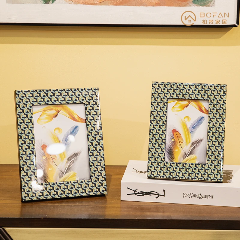 bofan/柏梵艺术时尚百搭相框简约欧式桌面玄关卧室装饰艺术品摆件
