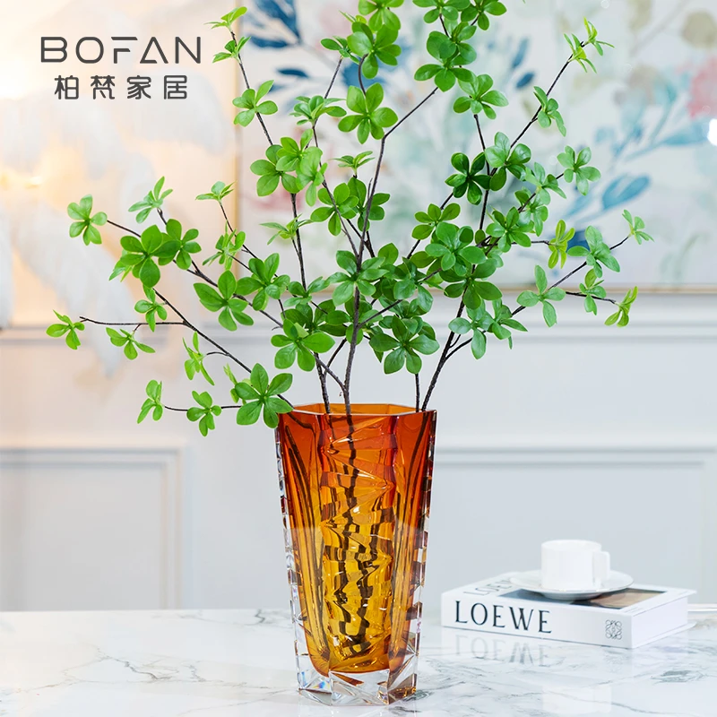 bofan/柏梵【冰岛火山】设计师款花瓶现代意式轻奢茶几餐桌琉璃花器