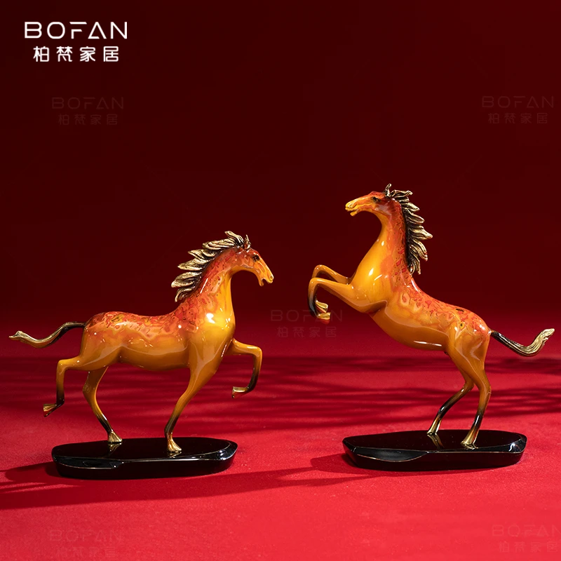 bofan/柏梵【马到成功】高端铜马摆件领导高档办公室装饰品乔迁礼物