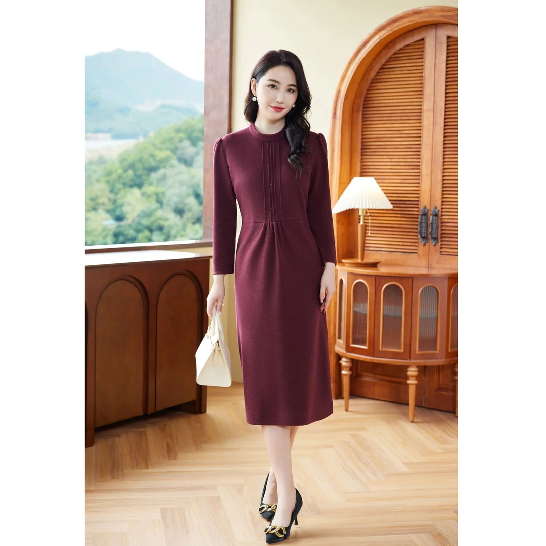 【七景超级太太】2024秋季新款修身显瘦高级气质名媛连衣裙SL24185