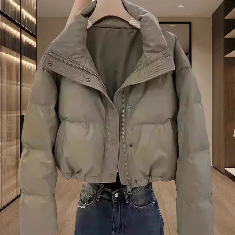 2025冬装新款女士棉衣棉服短款小个子夹棉外套棉袄面包服加绒加厚