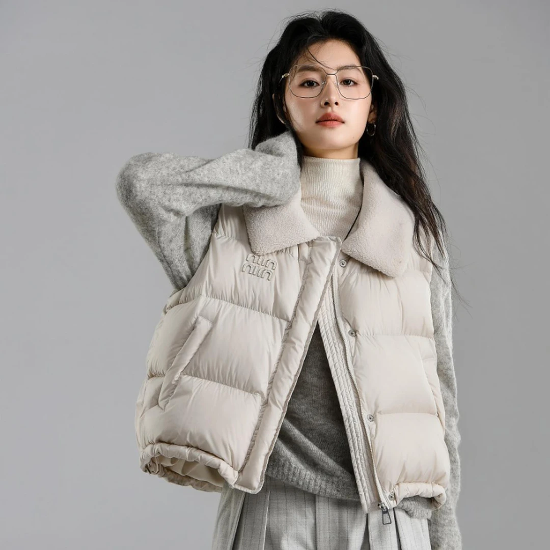 2025新款棉服马甲女显瘦洋气加厚秋冬翻领马夹加绒领百搭坎肩