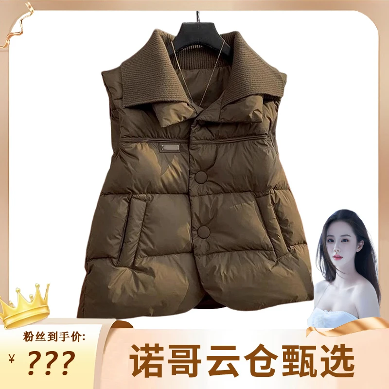 【诺哥专属】外穿棉服马甲女款2025新款欧货休闲保暖马夹上衣