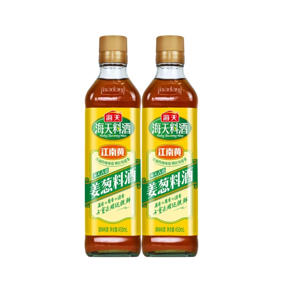 海天姜葱料酒450ML*2瓶 优选黄酒葱姜汁去腥解膻家用厨房调味